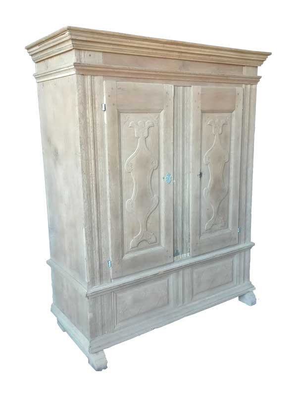 Rustieke eiken 17e-eeuwse spinde kast - NL-Antiques